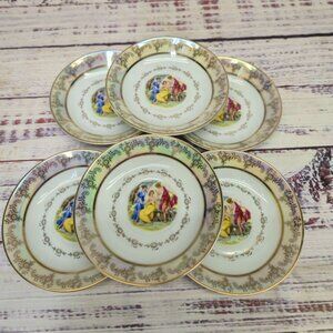 Vintage iridescent Luster ware Porcelain Berry bowls "TheThree Graces" Madonna